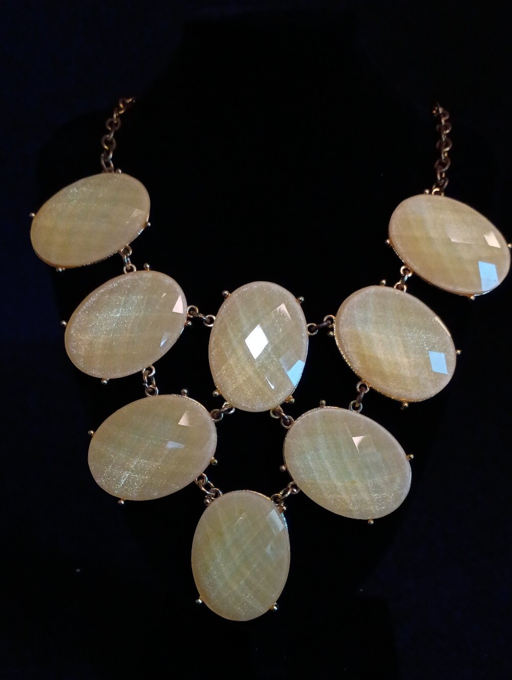 Elegant Pineapple Gold Toned Necklace with Yellow Cream Accents